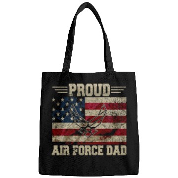 Discover Proud Air Force Dad Veteran Us Flag Bags