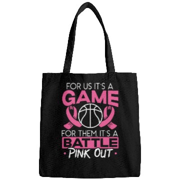 Discover For Us It's A Game For Them It's A Battle Pink Out Bags