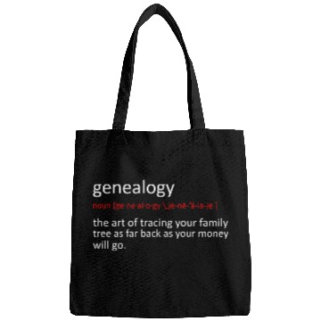 Discover Funny Genealogy Genealogist Bags