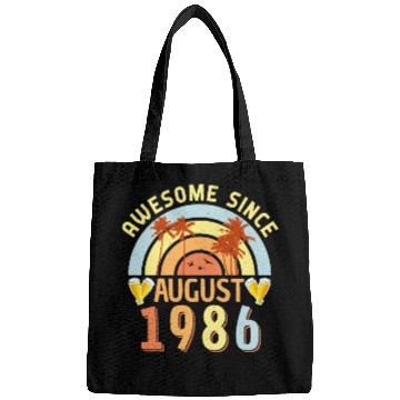 Discover 1986 Born In August Bags