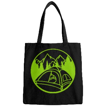Discover circle mountains camping forest Bags