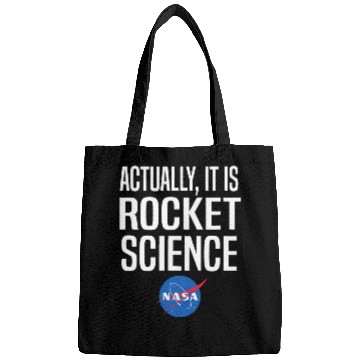 Discover Actually It Is Rocket Science Graphic Bags NASA