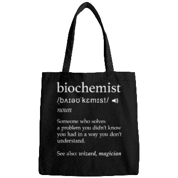 Discover Biochemist Definition Funny Science Nerdy Biochemi Bags