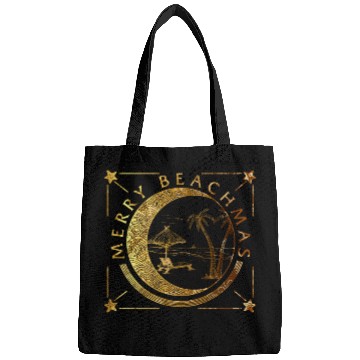 Discover Coastal Beach Christmas In July Bags, Merry