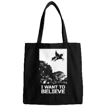 Discover Unicorn I Want To Believe UAP Outfit Alien Ufo Bags
