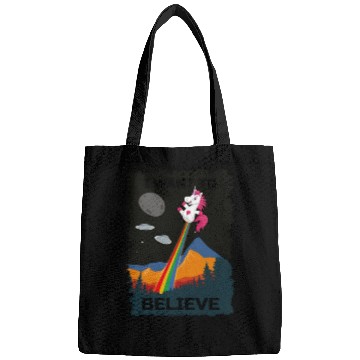 Discover Unicorn "I Want To Believe" UAP Outfit Alien Ufo Bags