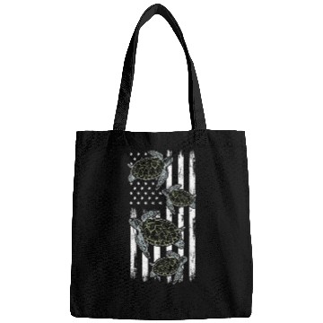 Discover Sea Turtles US Flag Turtles American Flag Turtles Bags
