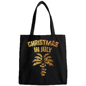 Discover Christmas In July Beach Palm Xmas Tree Summer Bags