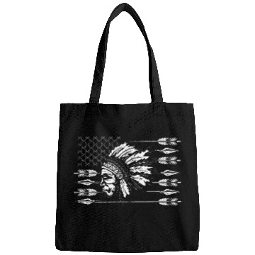 Discover Chief Native American Traditional US Flag Bags
