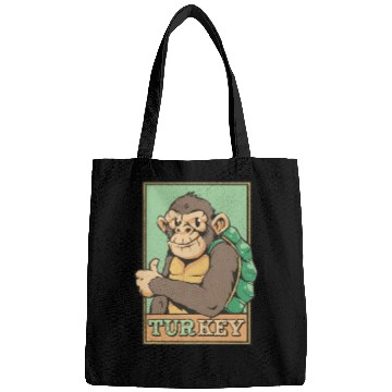 Discover TURKEY = TURTLE + MONKEY FUNNY ANIMALS Bags