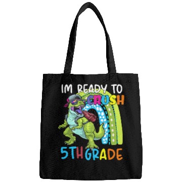 Discover Im Ready To Crush 5th Grade T Rex Dinosaur Bags