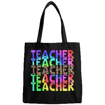 Discover Teacher, colorful. Leopard Bags