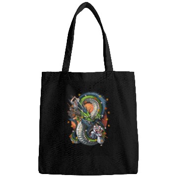 Discover Japanese Dragon Samurai Warrior Battle Bags