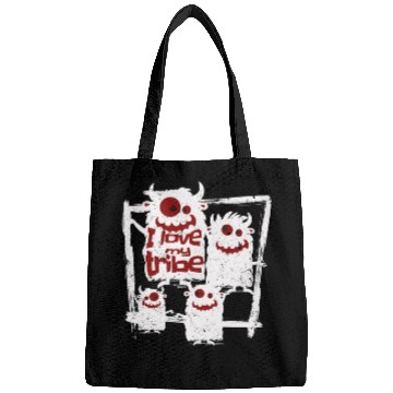 Discover I Love My Tribe Funny Monster Family Reunion Bags