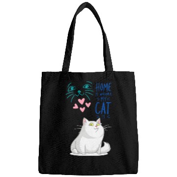 Discover Cat Home Smart Animal Funny Meme Love Family Pet Bags