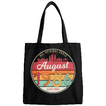 Discover Birthday Greeting 1986 In August Bags