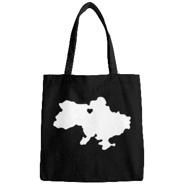 Discover Ukraine Heart Outline Contour Bags
