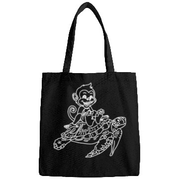 Discover Cute Turtle Lover Turtle And Monkey Funny Monkey Bags