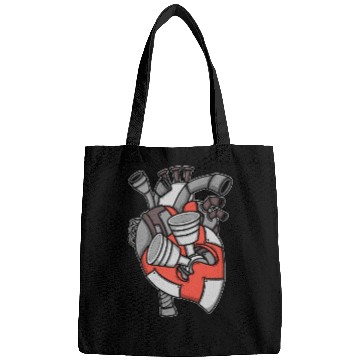 Discover Engine Heart Pistons Car Mechanic Bags