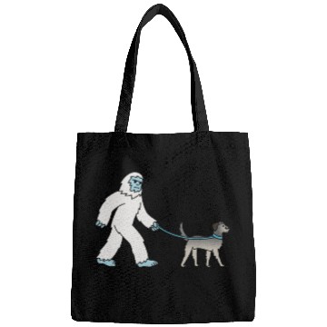 Discover Bigfoot Sasquatch Walking Irish Wolfhound Bags