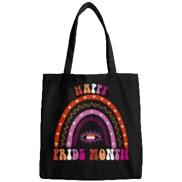 Discover Rainbow Happy Pride Month Lesbian Bags