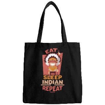 Discover Eat Sleep Indian Repeat Native American People Bags