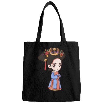 Discover HAND PAINTED GIRL IMAGE Bags