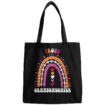 Discover Proud Granddaughter Lesbian Pride Boho Rainbow Bags