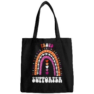 Discover Proud Supporter Lesbian Pride Boho Rainbow Bags