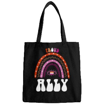 Discover Lesbian Pride Rainbow Proud Ally Lesbian Bags