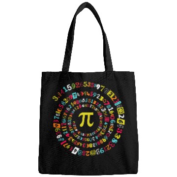 Discover Funny Pi Day Bags Spiral Pi Math Bags for Pi Day
