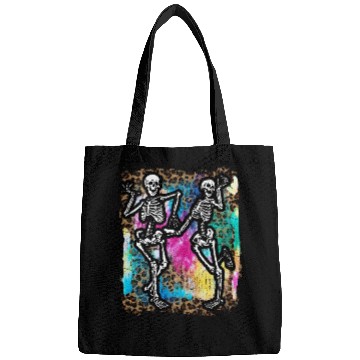 Discover Halloween Skeletons Dancing Tie Dye Bags