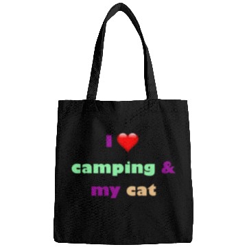 Discover camping and my cat is my best habits Bags