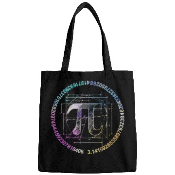Discover Pi novelty circle watercolor Bags for Pi Day