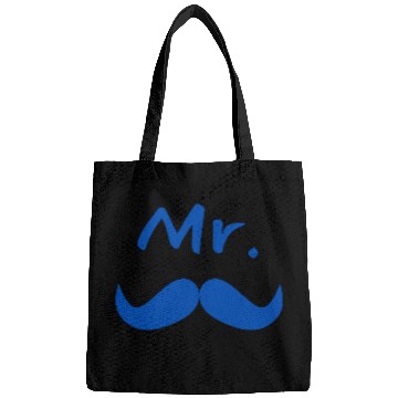 Discover Mr & Mrs. Mustache Lips Matching Couple Bags