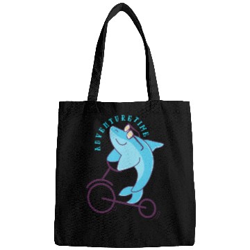 Discover Shark riding a bike | bicicle Bags