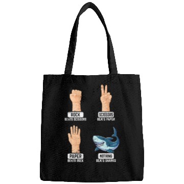 Discover Rock Paper Scissors Nothing Beats Sharks Funny Sha Bags