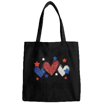 Discover God Bless America Patriotic USA Hearts 4th of July Bags