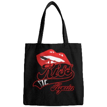 Discover Kiss Me Again Sexy Lip Redline Swoosh Graphic. Bags