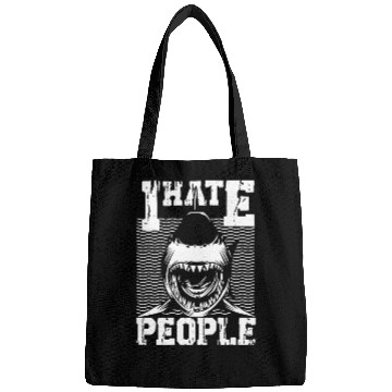 Discover I HATE PEOPLE SHARK Bags