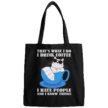 Discover That's what i do i drink Coffee Cat Lover Bags