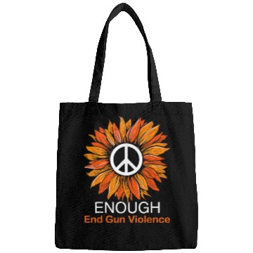 Discover Wear Orange Peace Sunflower Enough End Gun Bags