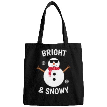 Discover Bright and snowy winter snowman Bags