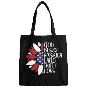 Discover God Bless America Sunflower God Bless USA Bags