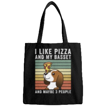 Discover I Like Pizza And My Basset Hound Bags