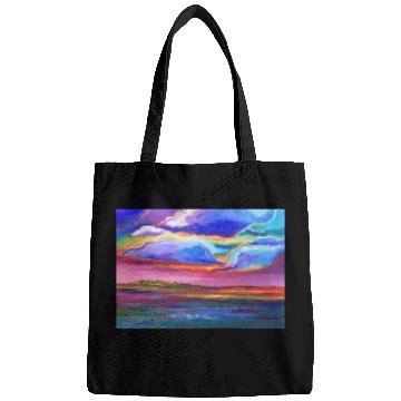 Discover Colorful Sunset Landscape Painting Bags