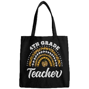 Discover 4th Grade Teacher Leopard Rainbow Back To School Bags