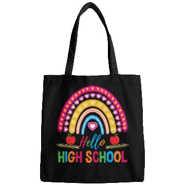 Discover Hello High School Teacher Rainbow Bags