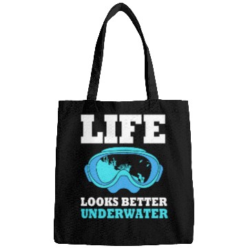 Discover Life Looks Better Underwater Funny Scuba Diving Bags