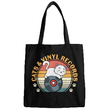 Discover Cats and vinyl records Bags